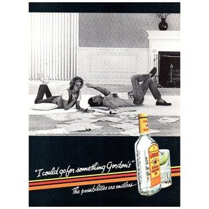 1985 Gordon's Gin "I Could Go for Something Gordon's" Vintage Print Ad Newspaper